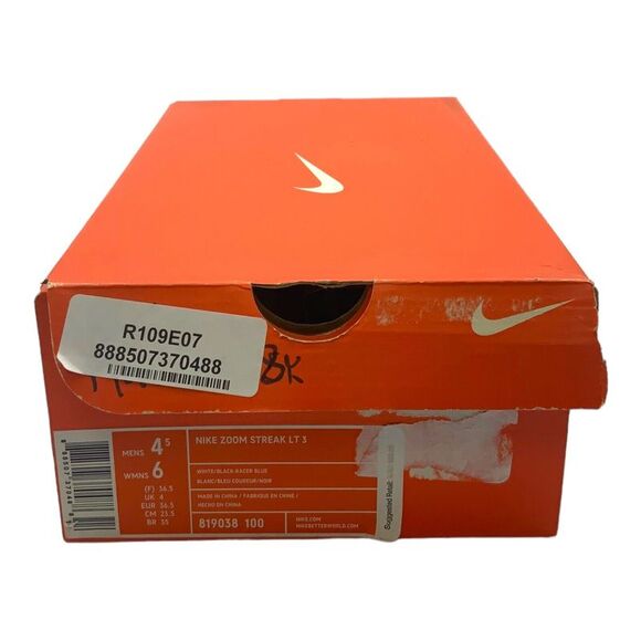 Nike Zoom Streak LT 3 Running Shoe White/Black-Racer Blue US Men's 4.5/Women's 6 - Picture 8 of 8